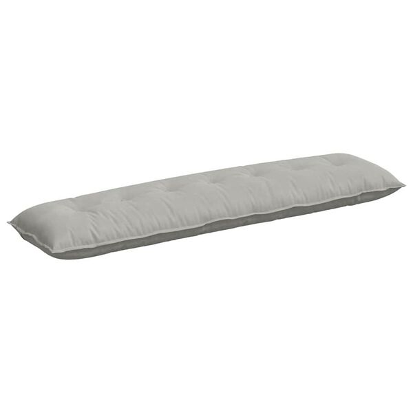 vidaXL R&uuml;ckenkissen Hellgrau 200 x 50 cm Mikrofaserstoff