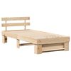 vidaXL Bettrahmen mit Kopfteil Braun 90 x 200 cm Massives Kiefernholz