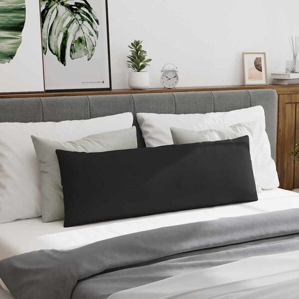 vidaXL Sofakissen 2 Stück Schwarz 120 x 40 cm Stoff