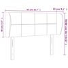 vidaXL Kopfteil mit Ohren Hellgrau 83x23x78/88 cm Samt