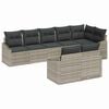 vidaXL Gartensofa-set 8 Stk. Hellgrau Poly-Rattan