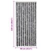 vidaXL Fliegenvorhang Grau und Schwarz 90x220 cm Chenille