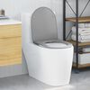 vidaXL Toilettensitz Grau 44 x 36,4 x 3,4 cm Duroplast