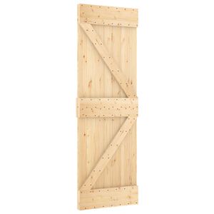 vidaXL Schiebet&uuml;r NARVIK 70 x 210 cm (213,5 cm) Nat&uuml;rlich und Schwarz