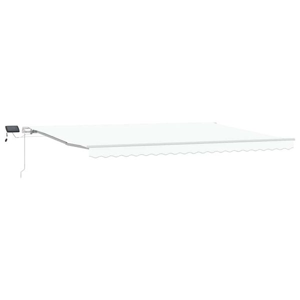 vidaXL Einziehbare Markise Wei&szlig; 500 x 350 cm Stoff und Stahl