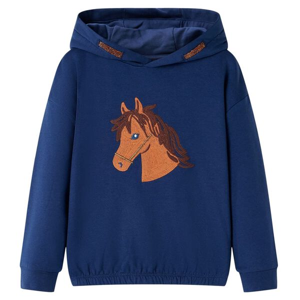 Kinder-Kapuzenpullover Marineblau 116