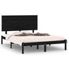 vidaXL Massivholzbett Schwarz Kiefer 140x190 cm