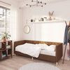 vidaXL Tagesbett mit Matratze USB Braun Stoff 90x200 cm