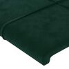 vidaXL Kopfteil mit Ohren Dunkelgr&uuml;n 83x23x78/88 cm Samt