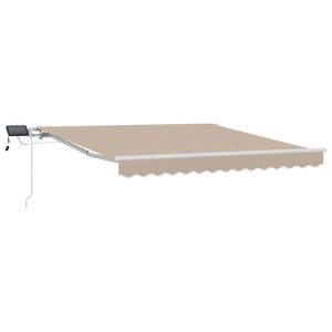 vidaXL Einziehbare Markise Beige 300 x 250 cm Stoff und Stahl