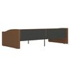 vidaXL Tagesbett mit Matratze USB Dunkelbraun Stoff 90x200 cm