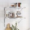 vidaXL Wandregale 2 Stk. 50x40 cm Silbern Edelstahl