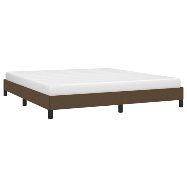 vidaXL Bettgestell ohne Matratze Dunkelbraun 160x200 cm Stoff
