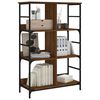 vidaXL B&uuml;cherregal Braun Eichen-Optik 78,5x33x117,5 cm Holzwerkstoff