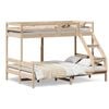 vidaXL Etagenbett 90x200/140x200 cm Massivholz Kiefer