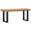 vidaXL Sitzbank 110 cm Raues Mango-Massivholz und Stahl