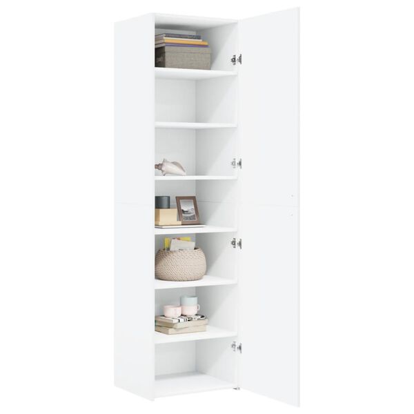 vidaXL Highboard Wei&szlig; 50x42,5x185 cm Holzwerkstoff