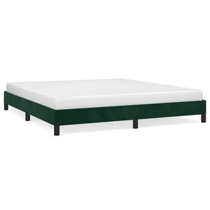 vidaXL Bettgestell ohne Matratze Dunkelgr&uuml;n 180x200 cm Samt