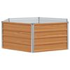 vidaXL Hochbeet im Garten Holzoptik 129 x 129 x 45 cm Verzinkter Stahl