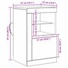 vidaXL LED-Sideboard Altholz 41 x 37 x 67 cm Holzwerkstoff