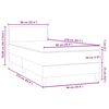 vidaXL Boxspringbett mit Matratze & LED Schwarz 90x210 cm Samt
