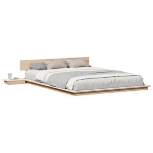 vidaXL Bettgestell Braun 140 x 200 cm Holz