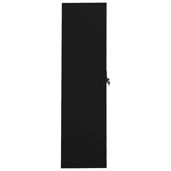 vidaXL Kleiderschrank Schwarz 80x50x180 cm Stahl