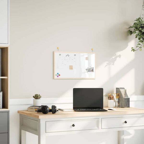 vidaXL Magnetisches Whiteboard mit Rahmen aus massivem Kiefernholz 60 x 40 cm