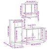 vidaXL 3-tlg. Badm&ouml;bel-Set Sonoma-Eiche Holzwerkstoff