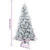 vidaXL Künstlicher klappbarer Weihnachtsbaum Weiß 180 cm PE und PVC