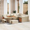 vidaXL Garten-Sofa-Set 12 pcs Beige und Creme 100 x 100 x 71 cm