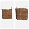 vidaXL Pflanzer Korb mit Speicher 2 pcs Braun Lacak Rattan
