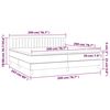 vidaXL Boxspringbett mit Matratze & LED Dunkelblau 200x200 cm Samt