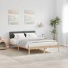vidaXL Bettgestell Braun und Dunkelgrau 140 x 200 cm Massivholz Kiefer