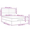 vidaXL Ottoman-Bett mit Matratze Grau 140x200 cm Kunstleder