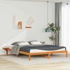 vidaXL Bettgestell mit Nachttischen Wachsbraun 200 x 210 cm