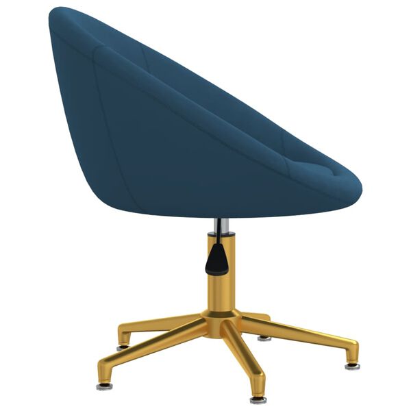 vidaXL Esszimmerst&uuml;hle 6 Stk. Blau Samt