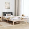 vidaXL Bettgestell Braun und Dunkelgrau 100 x 200 cm Massivholz Kiefer