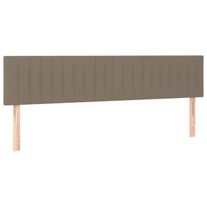 vidaXL Kopfteile Taupe 200x5x78/88 cm Stoff