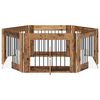 vidaXL Hundetor mit St&auml;ndern 6 pcs Altholz 80 x 60 cm Holzwerkstoff