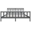 vidaXL Massivholzbett Grau 200x200 cm