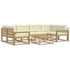 vidaXL Outdoor-Sofagarnitur 5 stk. Wei&szlig; und Creme