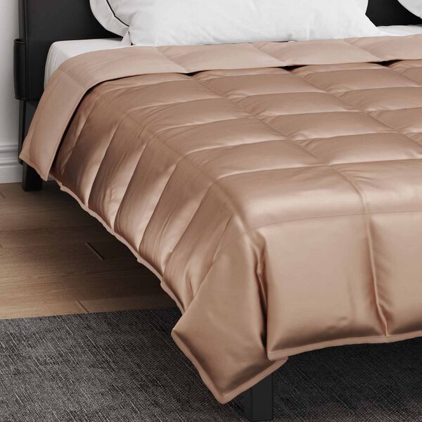 vidaXL Ganzjahresbettdecke Gold 200 x 200 cm Satin und Mikrofaser