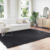 vidaXL Kunstschaffell Teppich Tafalla Schwarz 200 x 280 cm Polyester