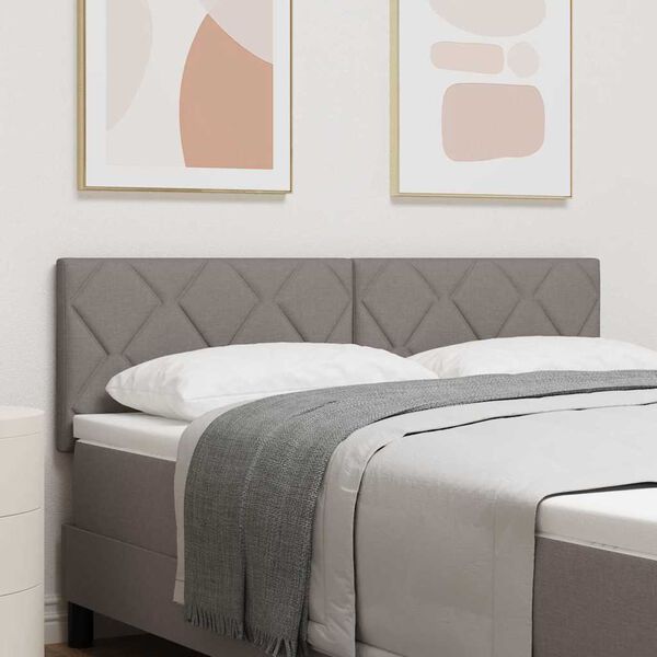vidaXL Kopfteil mit Kopfteil Taupe 160 cm Kunstleder