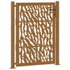 vidaXL Gartentor 100x125 cm Verwitterungsstahl Trace-Design