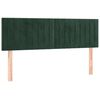 vidaXL Boxspringbett mit Matratze Dunkelgr&uuml;n 140x200 cm Samt