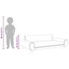 vidaXL Kindersofa Blau 100x54x33 cm Samt