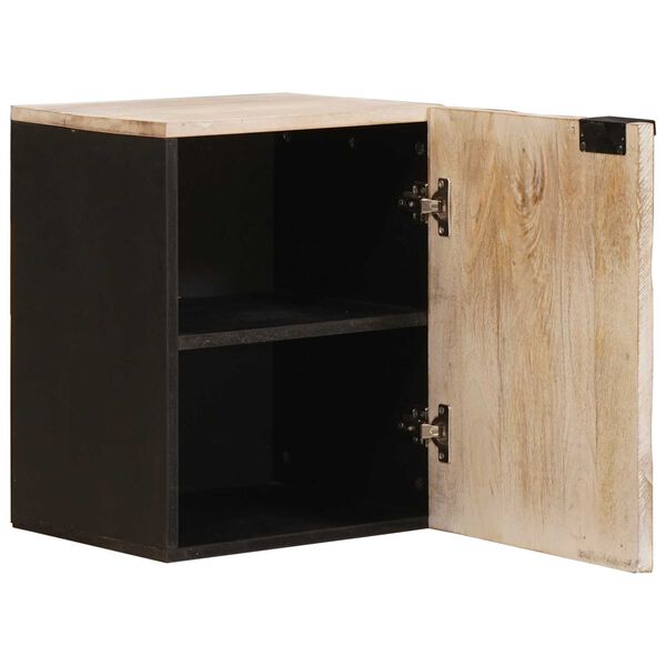 vidaXL Badezimmer H&auml;ngeschrank Wei&szlig; 38 x 33 x 48 cm Massivholz Mango