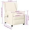 vidaXL Ohrensessel mit Massagefunktion Creme Kunstleder